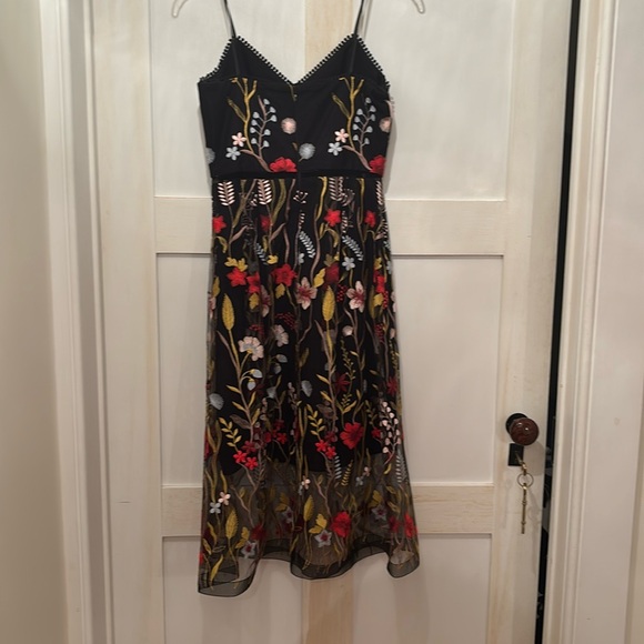 Shoshanna Women's Honoria Spaghetti Strap Fit and Flare Dress - size 0 - Picture 1 of 6